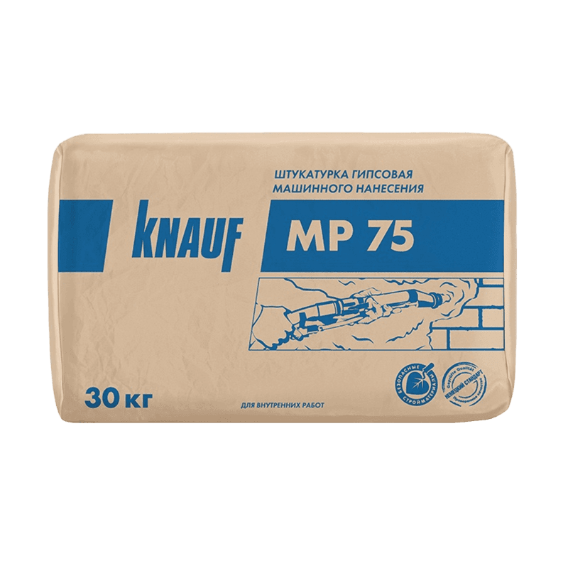 Мешок КНАУФ-МП 75 — гипсовая смесь для машинного нанесения